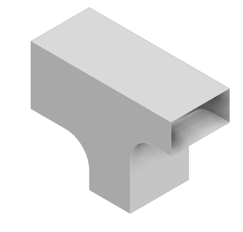 T-Stück oben gerade