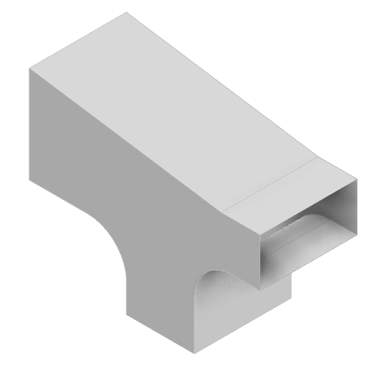 T-Stück oben schräg